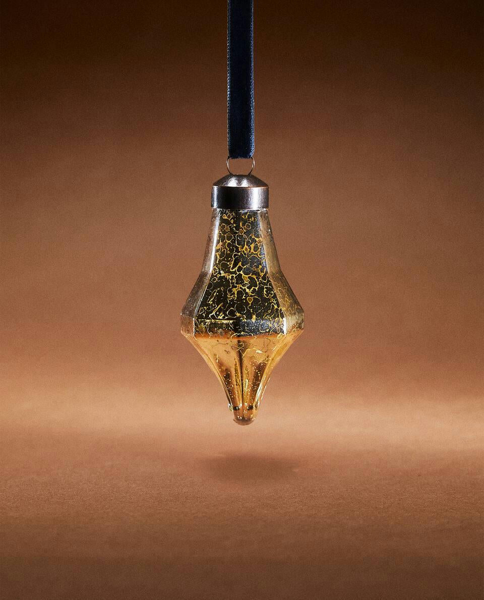 SHINY GLASS DIAMOND CHRISTMAS DECORATION