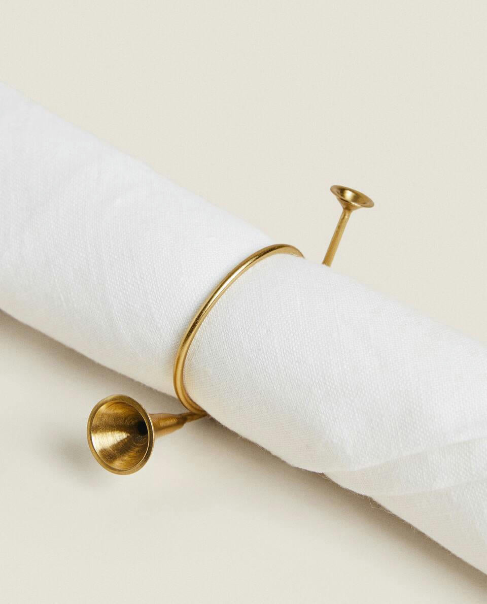PACK OF CHRISTMAS TRUMPET NAPKIN RINGS (PACK OF 2)