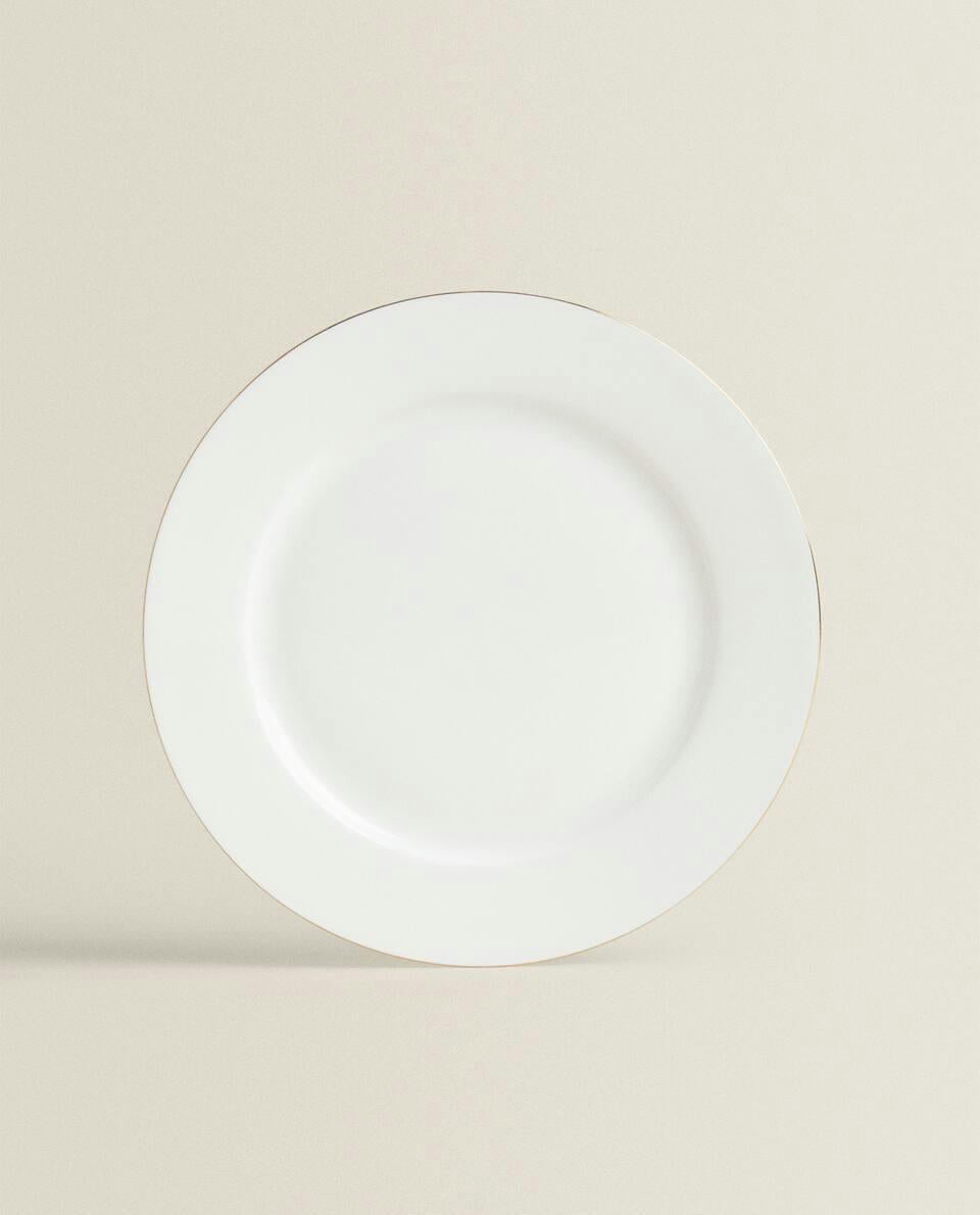 BONE CHINA TABLEWARE WITH GOLDEN RIM