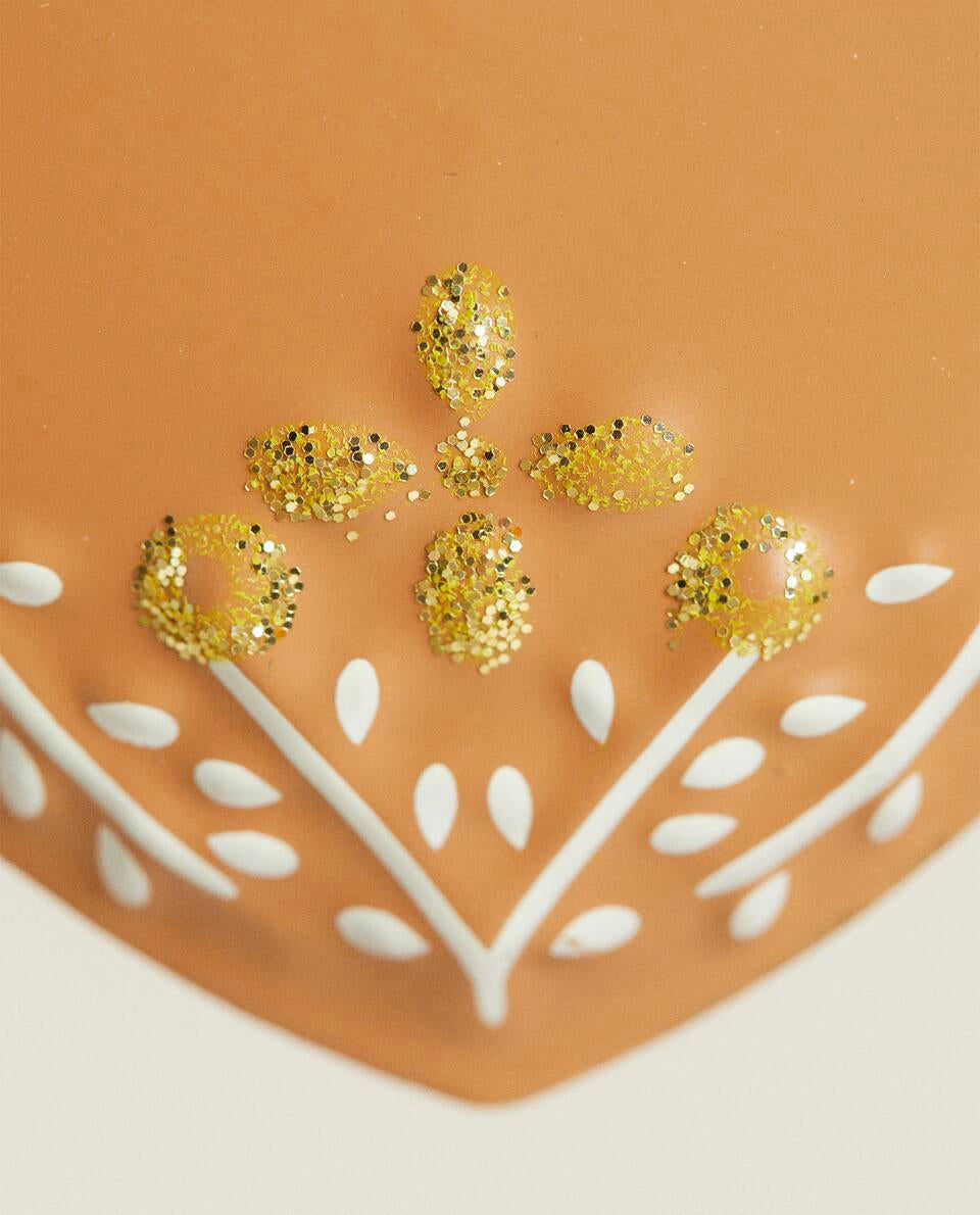 PACK OF METAL CHRISTMAS HEART DECORATION (PACK OF 6)