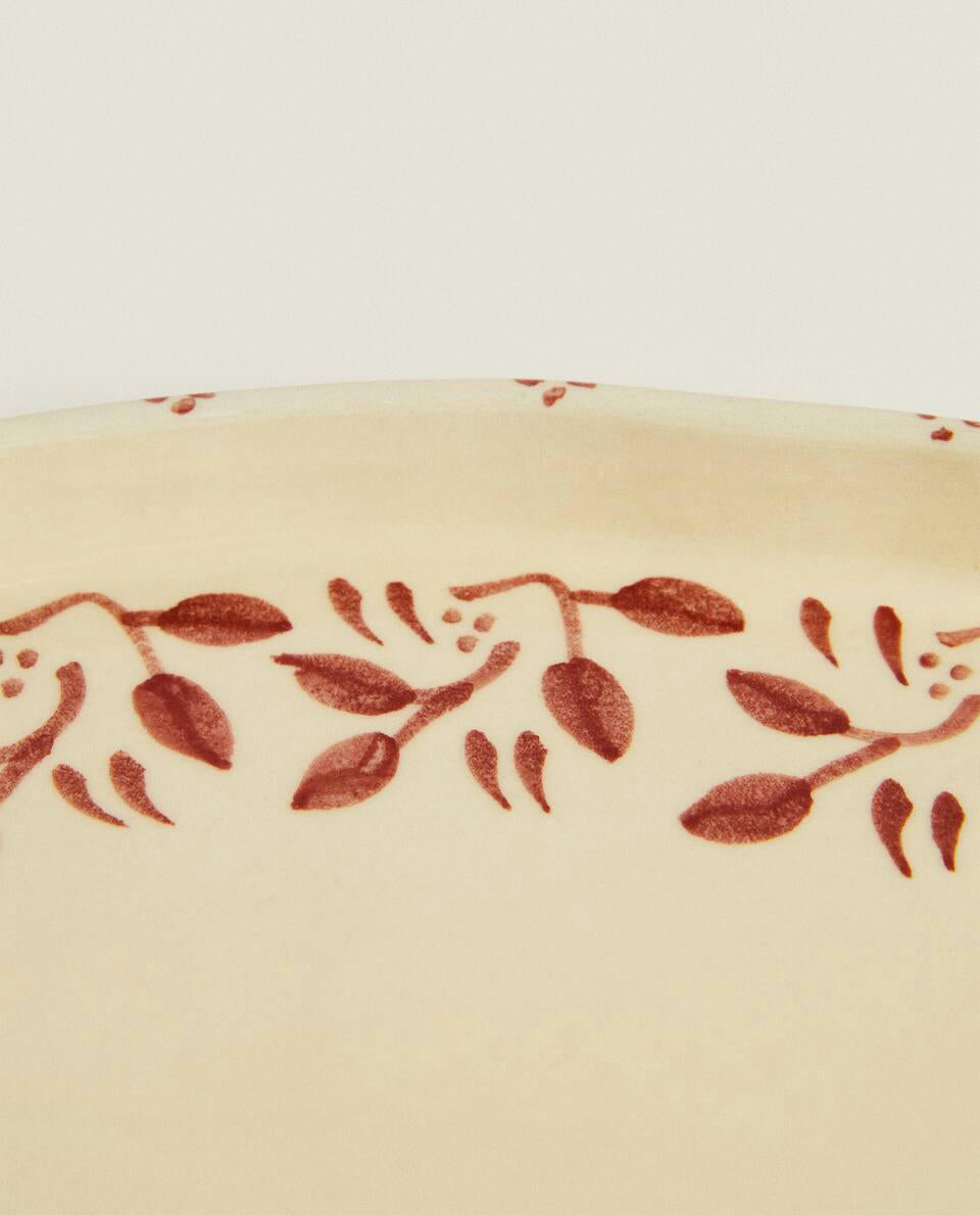 PAINTED CERAMIC CHRISTMAS TRAY