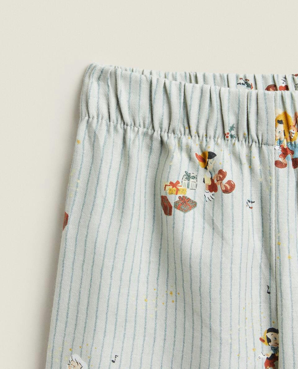 CHILDREN FLANNEL CHRISTMAS PINOCCHIO DISNEY SET OF PYJAMAS