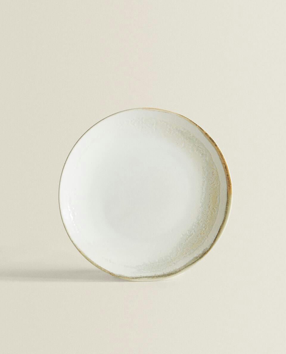 STONEWARE DESSERT PLATE