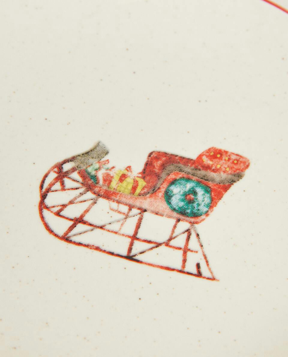 CHRISTMAS PRINT CERAMIC SET