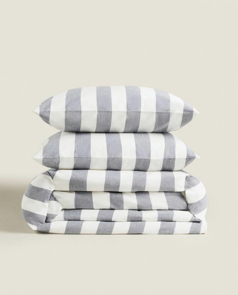 STRIPED DUVET COVER
