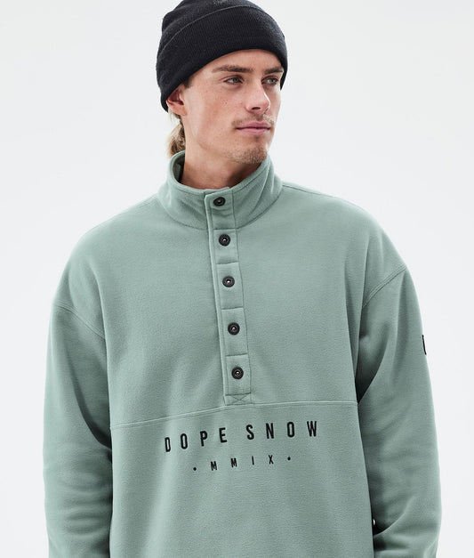 Fleece Sweater For Men Faded Green