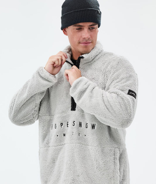 Fleece Sweater For Men Light Grey