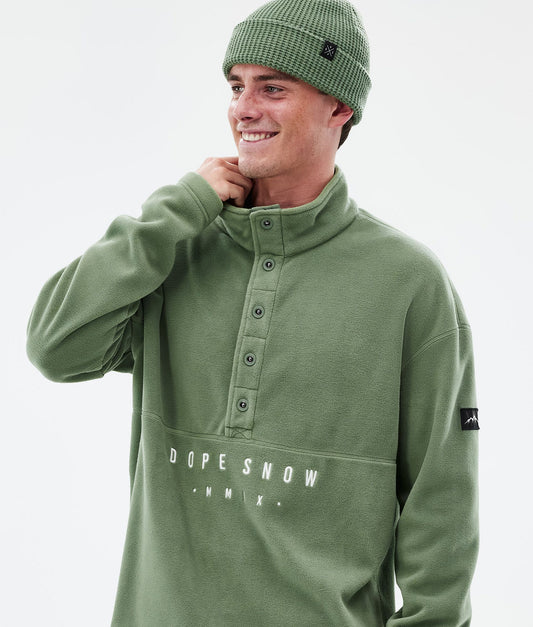 Fleece Sweater For Men Moss Green
