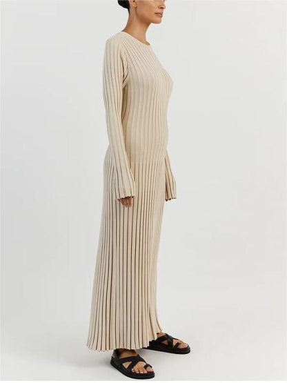 Fall New Sleeved Knit Midi Dress (Buy 2 Free Shipping)