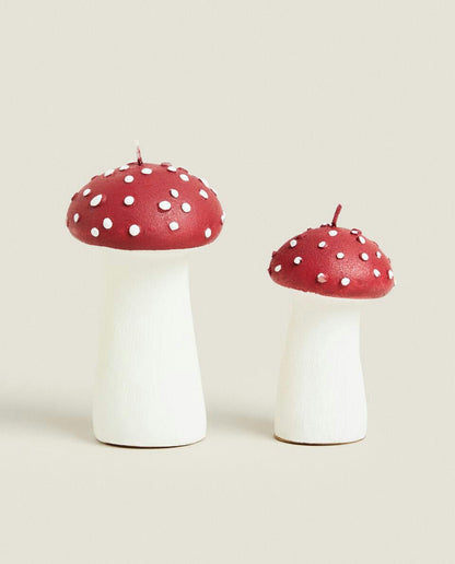 CHRISTMAS DECORATIVE MUSHROOM CANDLE
