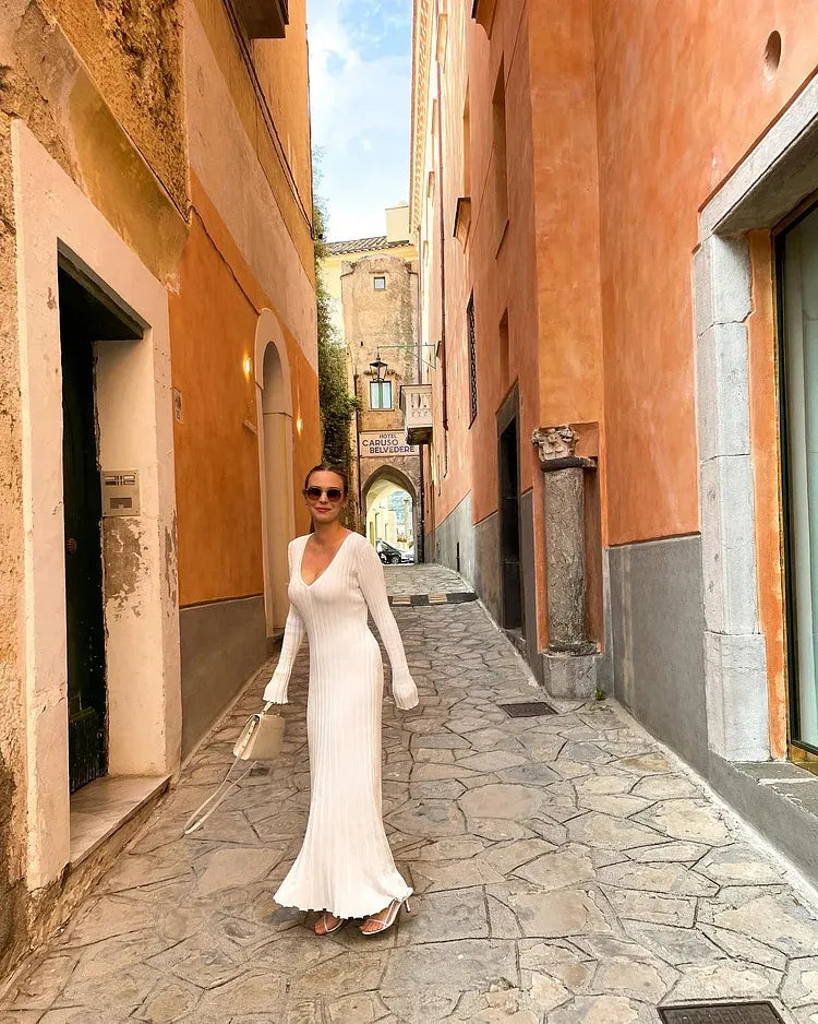 Fall New Sleeved Knit Midi Dress (Buy 2 Free Shipping)