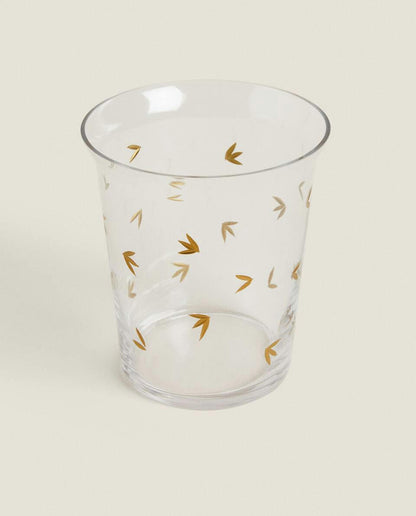 CHRISTMAS LEAF TALL GLASS