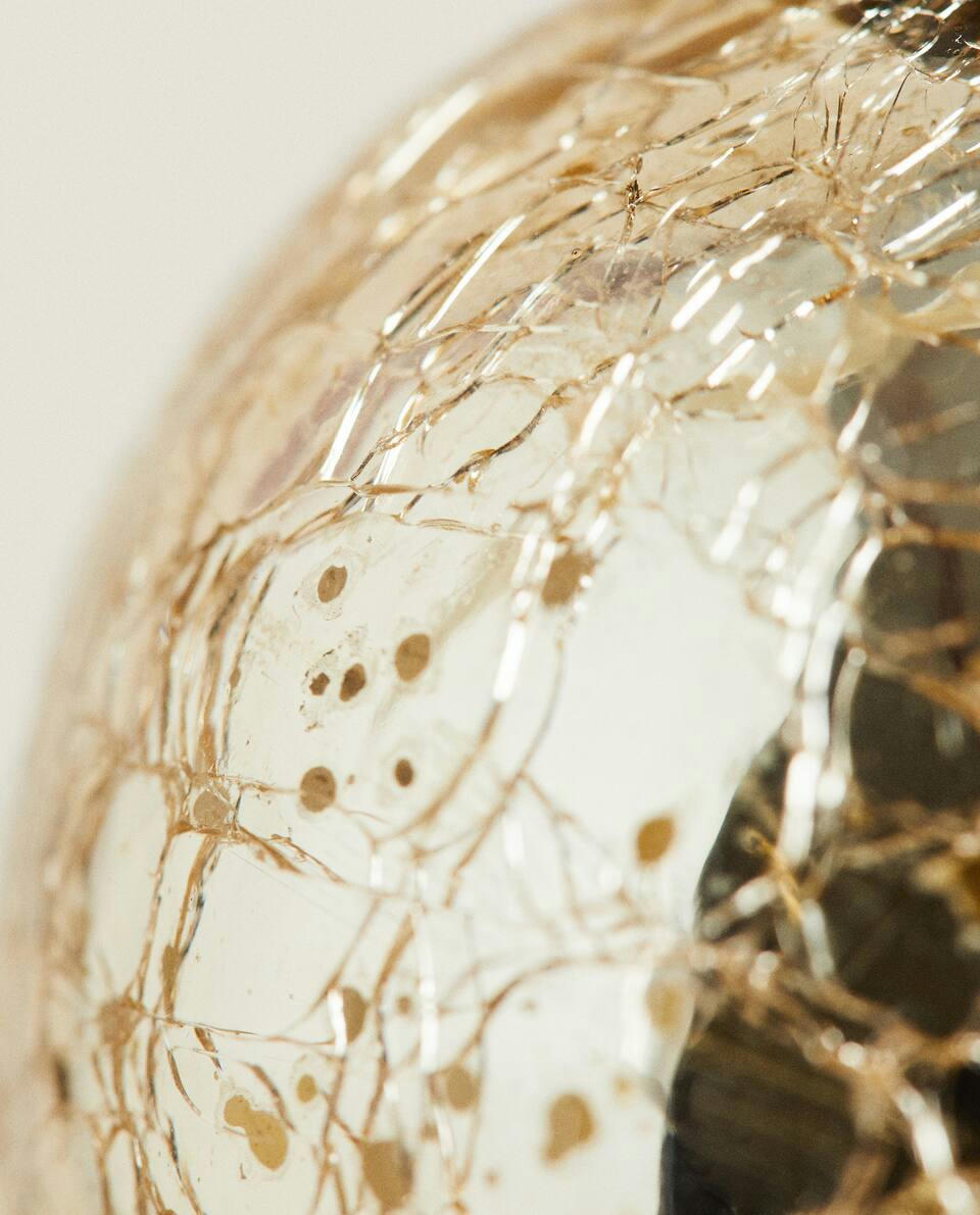 MERCURISED GLASS CHRISTMAS BAUBLE DECORATION