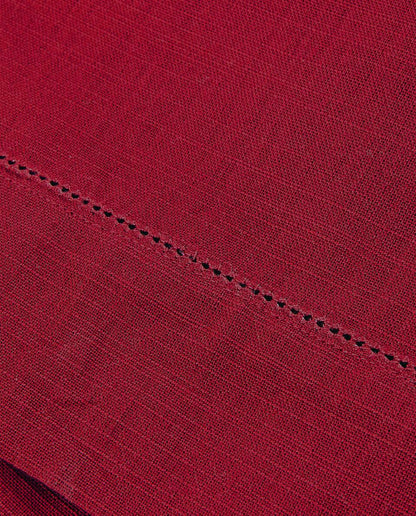 HEMSTITCHED CHRISTMAS TABLECLOTH