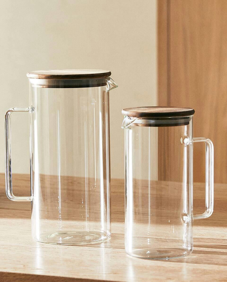 BOROSILICATE GLASS JUG WITH LID