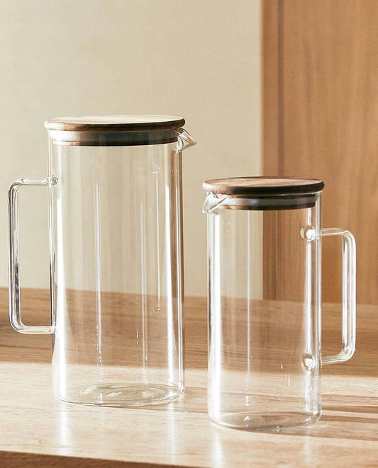 BOROSILICATE GLASS JUG WITH LID