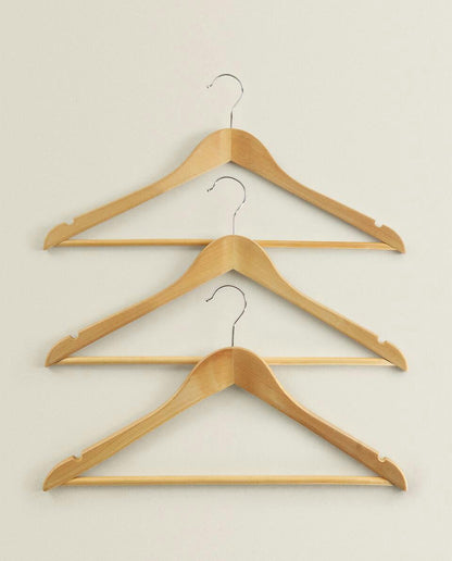 LACQUERED WOODEN HANGER (SET OF 3)