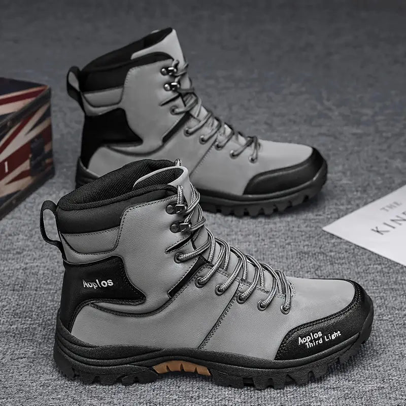 (⏰Limited Time 70% Off Event) Men's Waterproof Non-slip Anti-puncture Hiking Boots Ankle Support Wide Toe Arch Support Orthopedic Work Boots