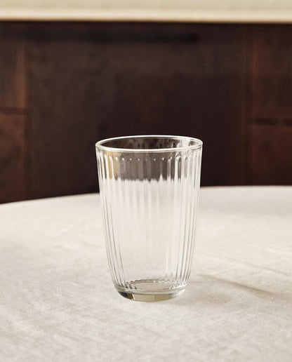 LINE GLASS SOFT DRINK TUMBLER