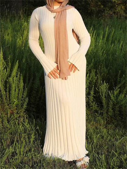 Fall New Sleeved Knit Midi Dress (Buy 2 Free Shipping)