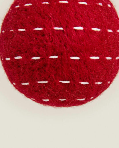 PACK OF FELT CHRISTMAS BAUBLE DECORATIONS (PACK OF 3)