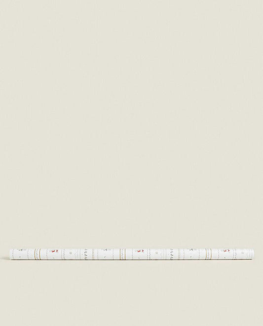 CHILDREN’S WRAPPING PAPER WITH CHRISTMAS BUNNY RABBITS