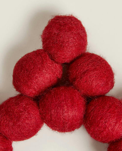 CHRISTMAS STAR-SHAPED WOOL TRIVET