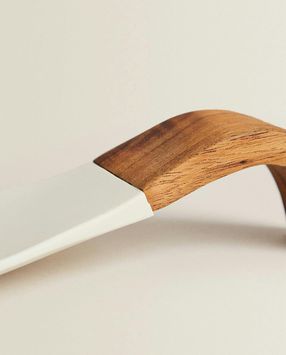 WOOD AND SILICONE SPOON REST