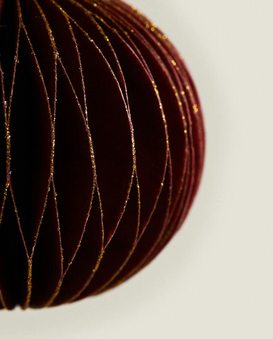 PACK OF CHRISTMAS PAPER BAUBLE DECORATIONS (PACK OF 6)