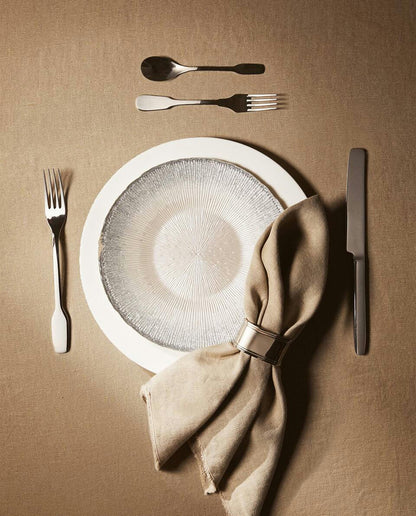 CHRISTMAS GLITTER GLASS DESSERT PLATE