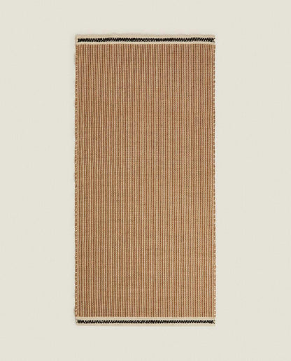 NON-SLIP STRIPED JUTE RUG