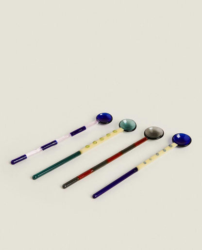 PACK OF BOROSILICATE GLASS DESSERT SPOONS (PACK OF 4)