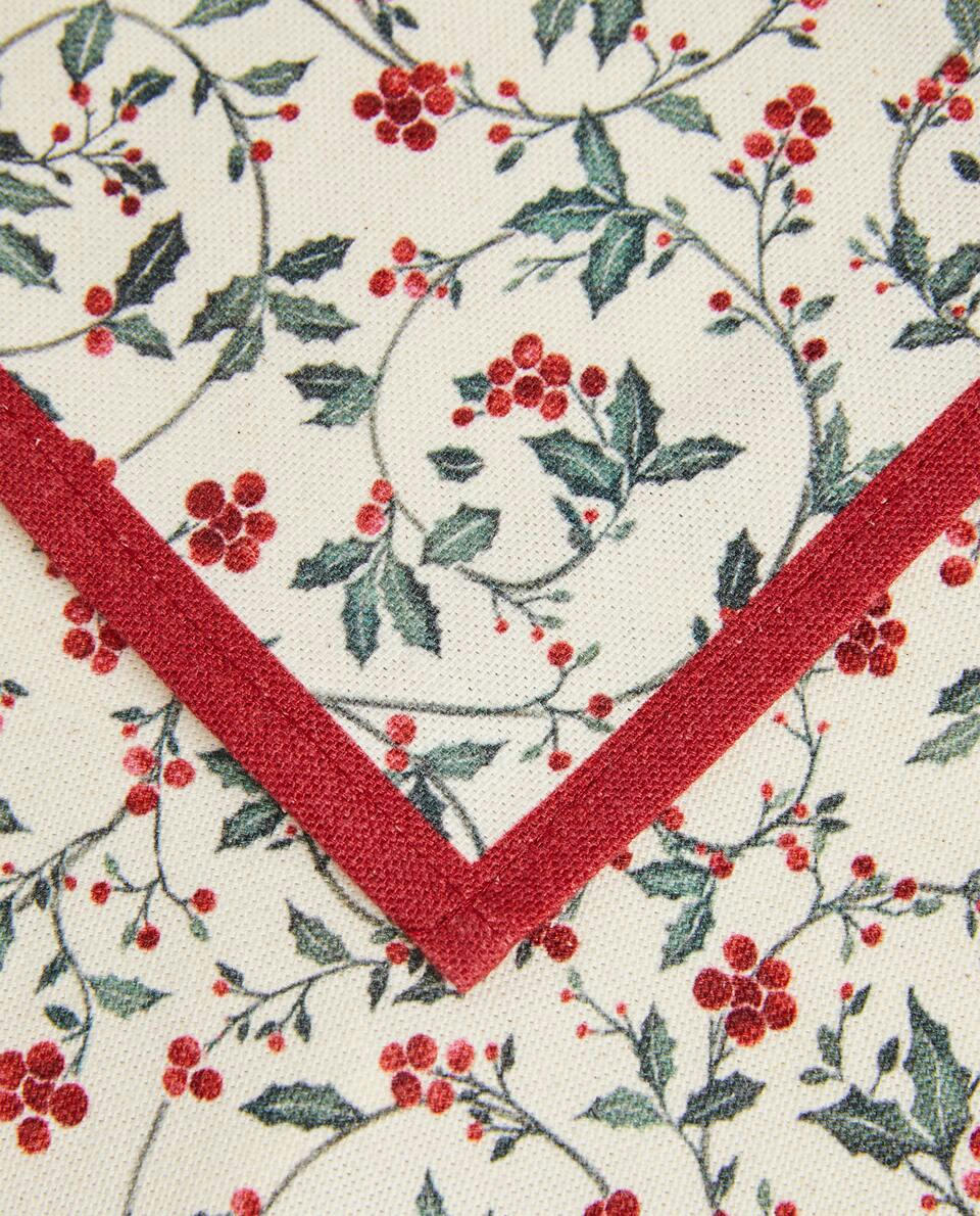 PACK OF COTTON CHRISTMAS VINE NAPKINS (PACK OF 2)