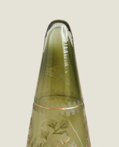 GLASS LED LIGHT CHRISTMAS TREE DECORATION