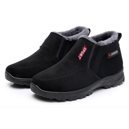(CLEARANCE SALE 70% OFF)) Men's 2024 Winter New Waterproof And Non-Slip Slip-On Warm Cotton Shoes Correction Ankle Support Wide Toe Arch Support Sports Shoes