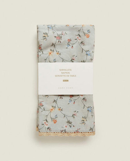 MINI FLORAL PRINT NAPKIN (PACK OF 2)