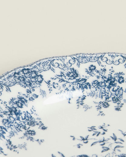 FLORAL EARTHENWARE DINNER PLATE