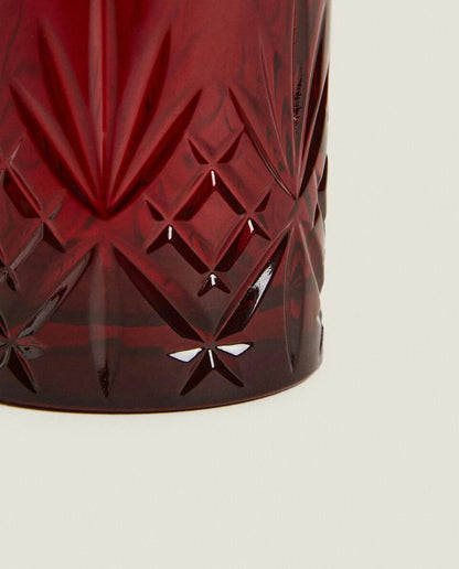 CHRISTMAS CRYSTALLINE ENGRAVED SHOT GLASS