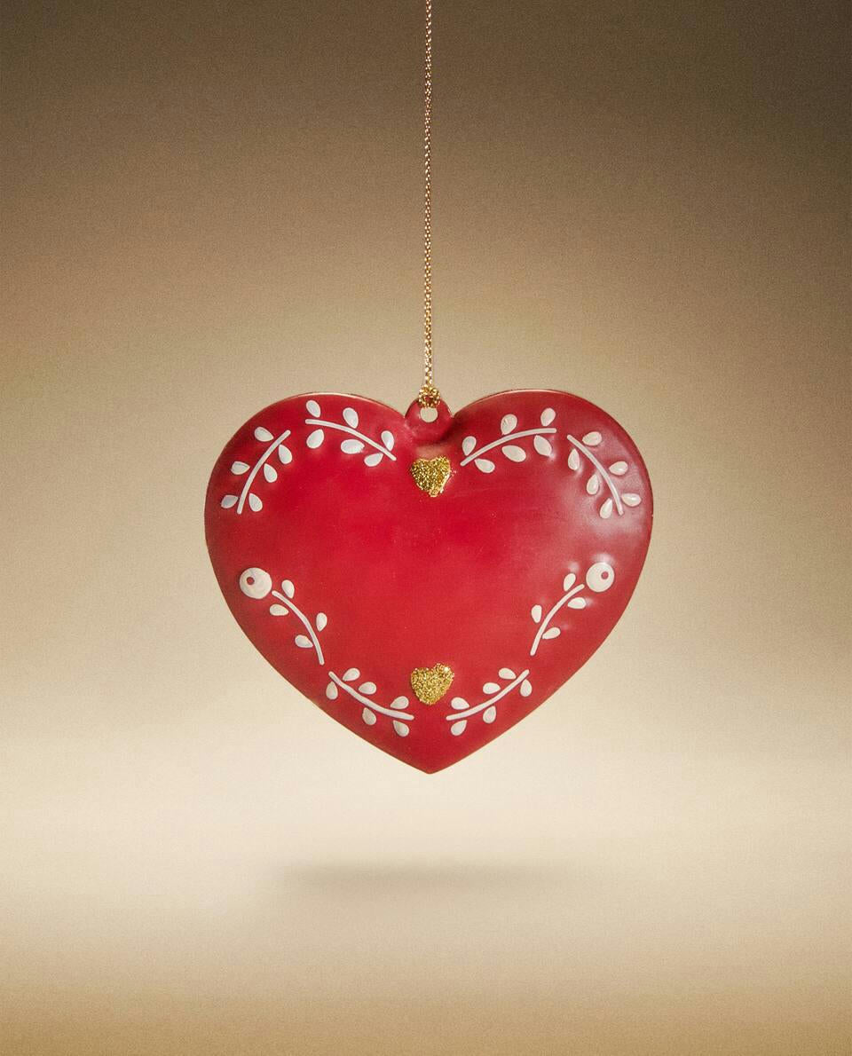 METAL CHRISTMAS HEART DECORATION