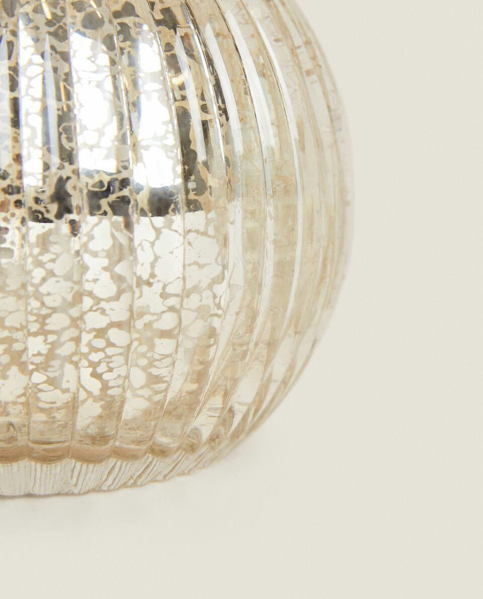 MERCURISED GLASS BATHROOM SET