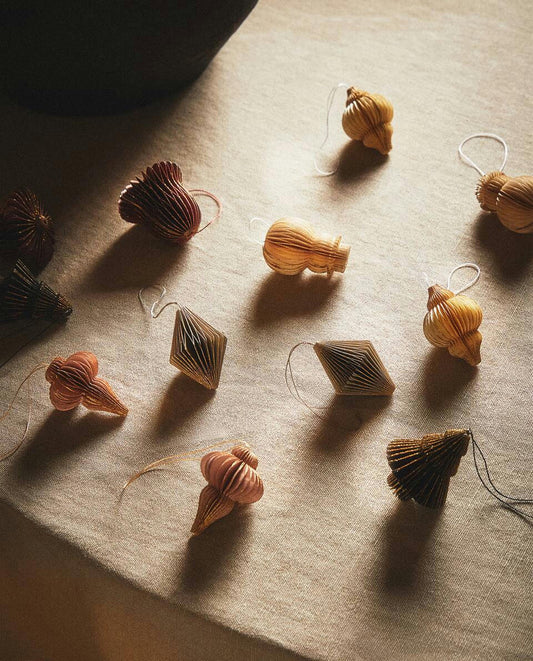 PACK OF CHRISTMAS PAPER DECORATIONS (PACK OF 12)