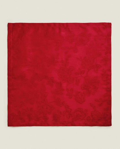 PACK OF CHRISTMAS FLORAL JACQUARD NAPKINS (PACK OF 2)