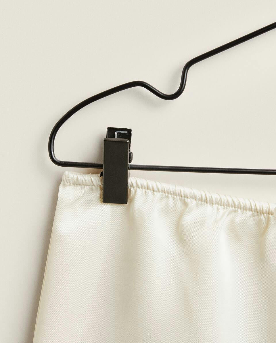 SATIN SHORTS WITH BLONDE LACE