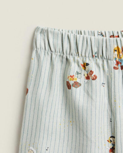 CHILDREN FLANNEL CHRISTMAS PINOCCHIO  DISNEY SET OF PYJAMAS