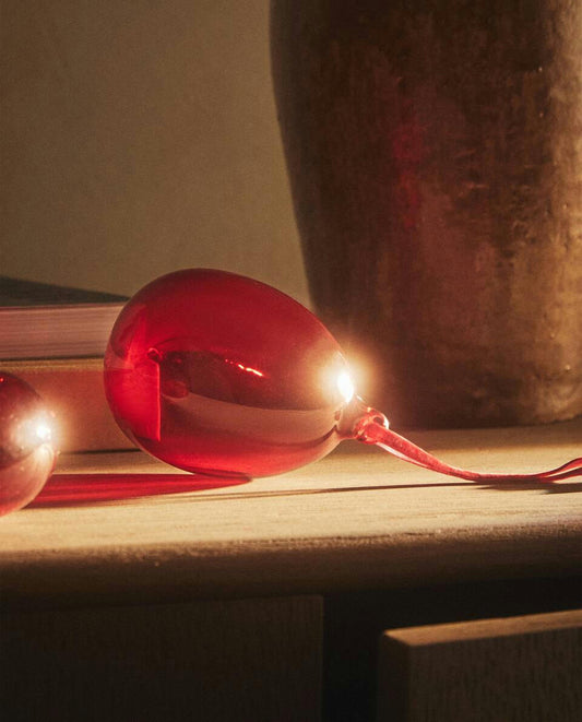 CHRISTMAS GLASS BAUBLE DECORATION
