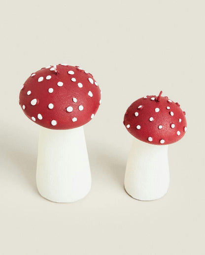 CHRISTMAS DECORATIVE MUSHROOM CANDLE