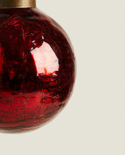 MERCURISED GLASS CHRISTMAS BAUBLE DECORATION