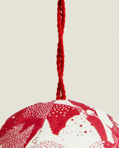 CHRISTMAS PATCHWORK BAUBLE DECORATION