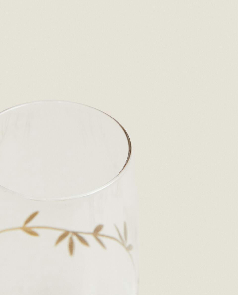 CHRISTMAS FLORAL GLASSWARE SET