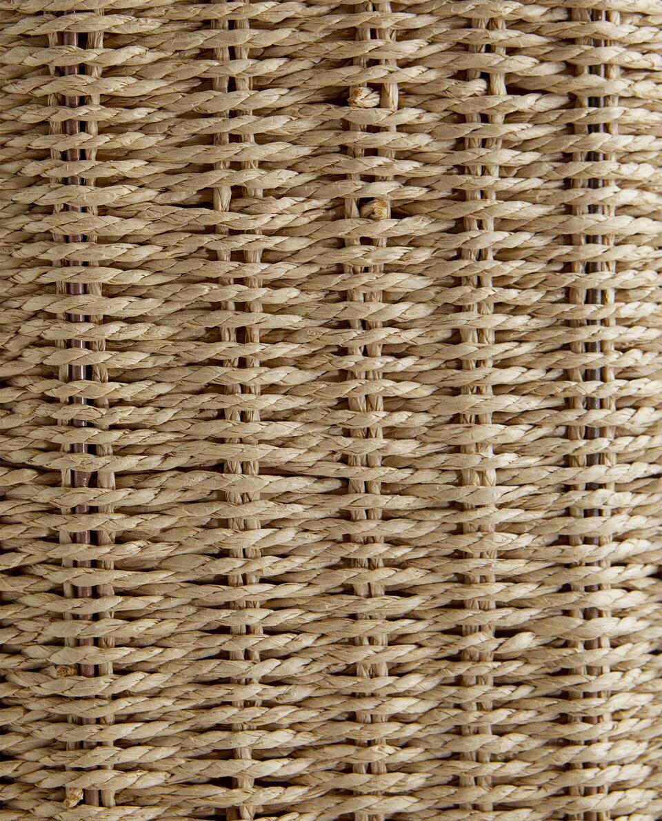 FABRIC-LINED LAUNDRY BASKET